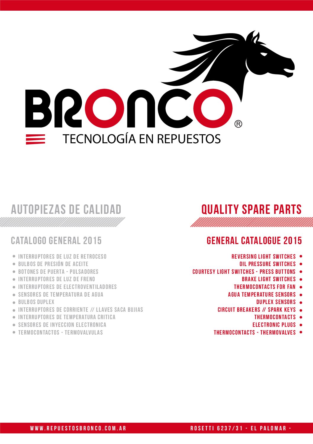CATALOGO BRONCO